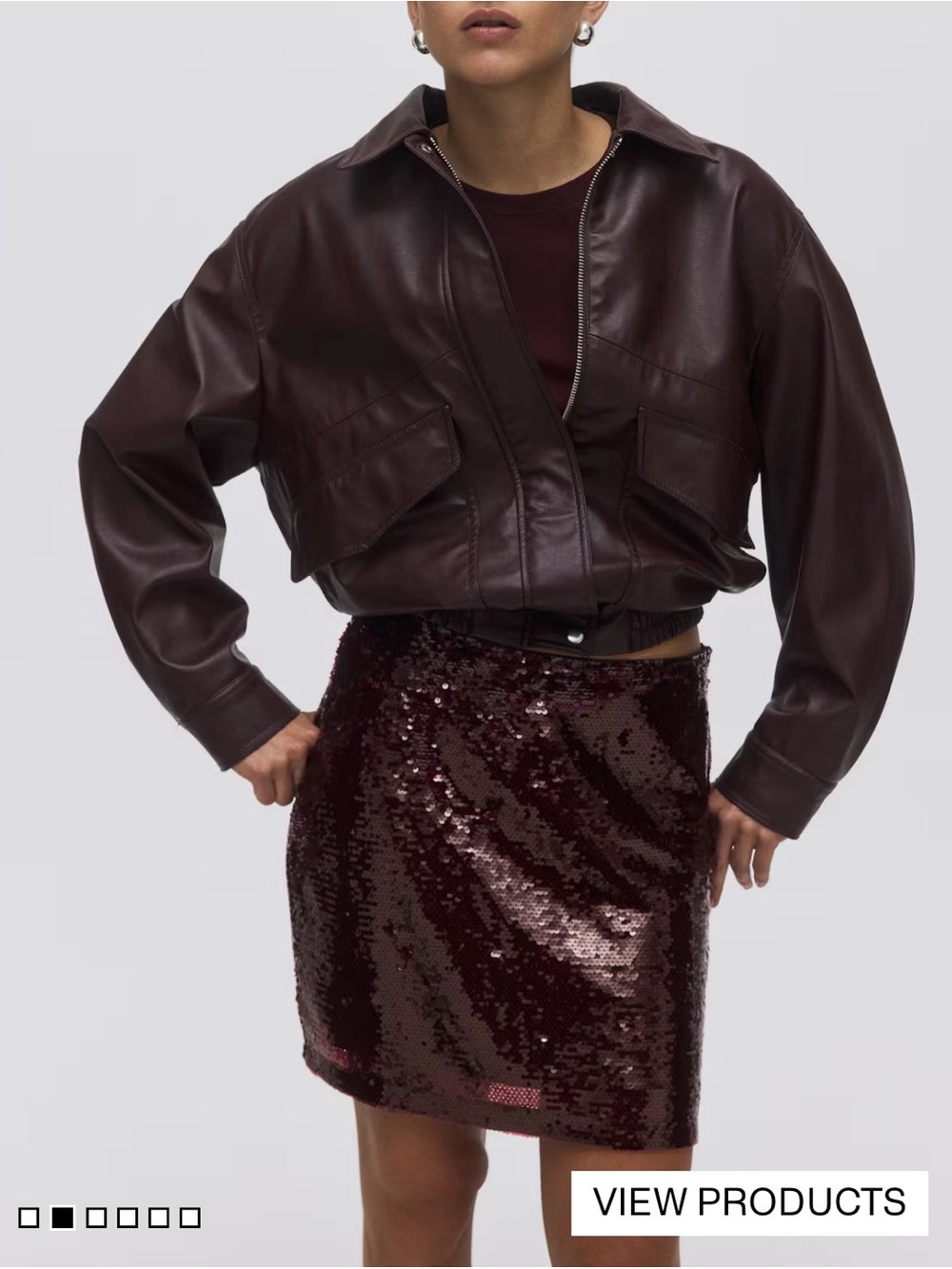 NWT shor skirt in sequined mesh